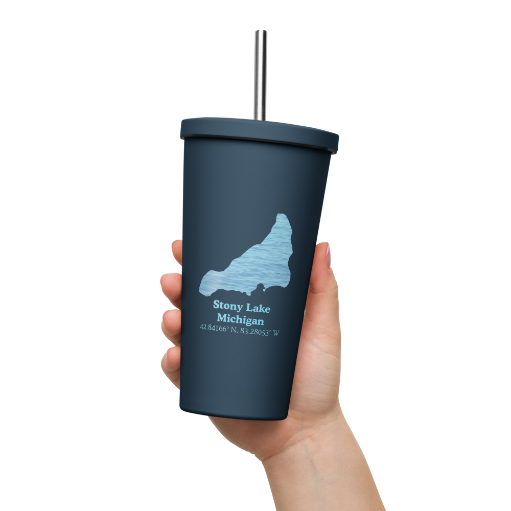 Stony Lake 20 oz. Insulated Stainless Steel Tumbler & Metal Straw