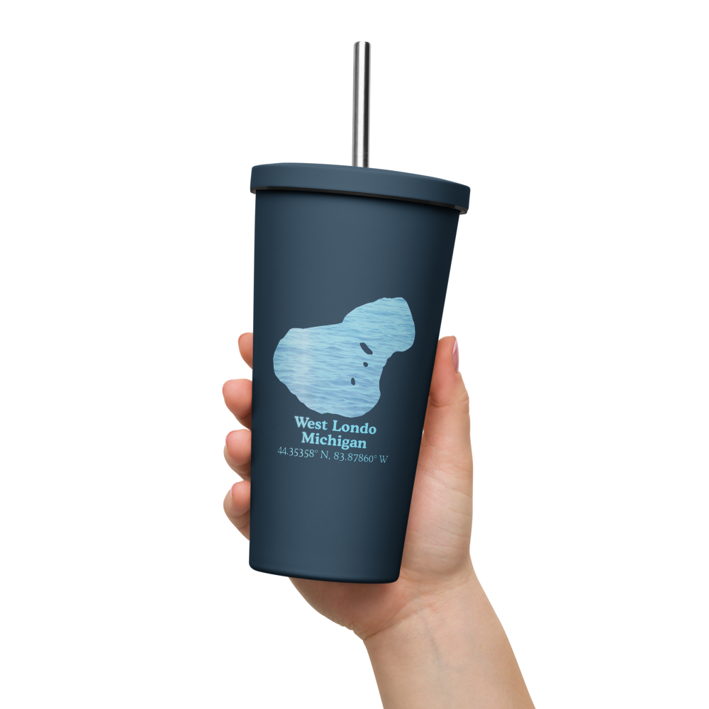 West Londo 20 oz. Insulated Stainless Steel Tumbler & Metal Straw