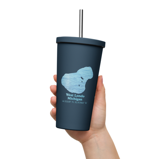 West Londo 20 oz. Insulated Stainless Steel Tumbler & Metal Straw
