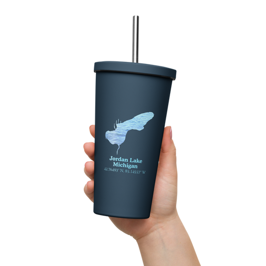 Jordan Lake 20 oz. Insulated Stainless Steel Tumbler & Metal Straw