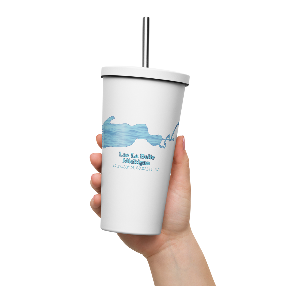 Lac La Belle 20 oz. Insulated Stainless Steel Tumbler & Metal Straw