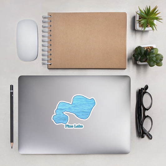 Pine Lake Stickers in two sizes