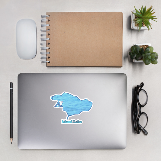 Island Lake Stickers in two sizes