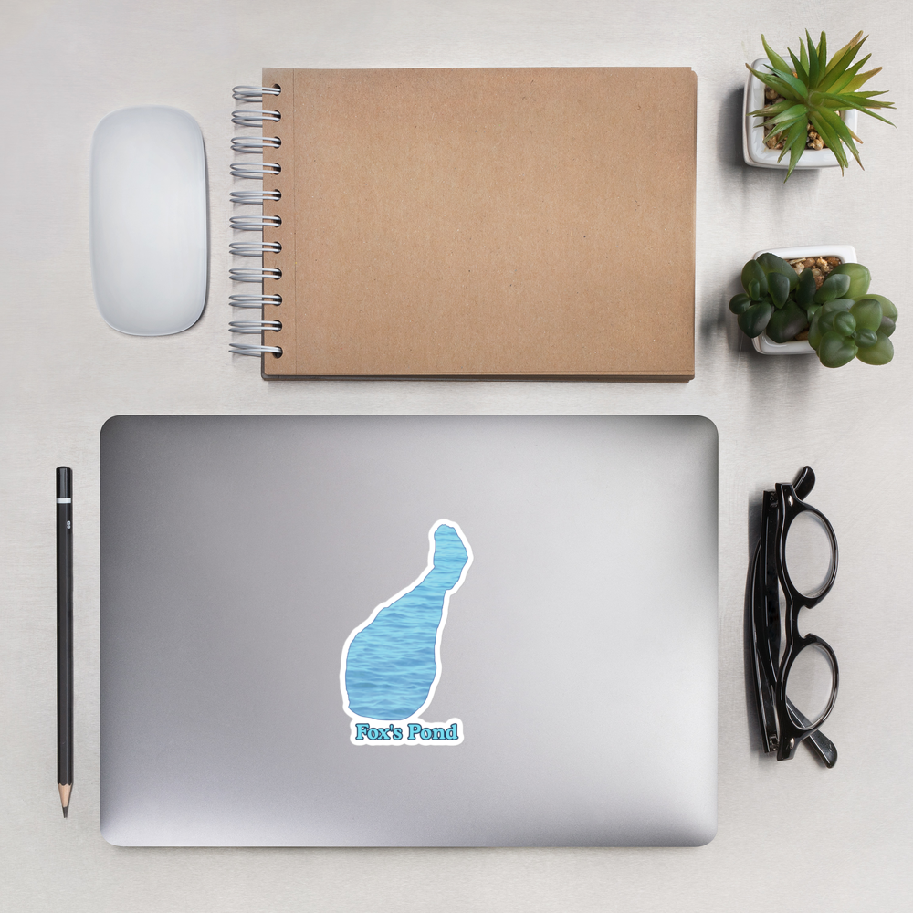 Fox's Pond Stickers in two sizes