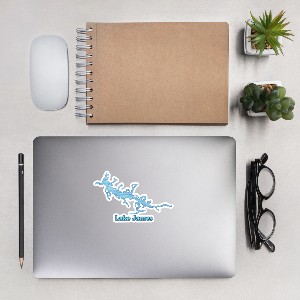 Lake James Stickers in two sizes