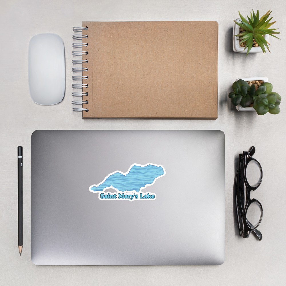 Saint Mary's Lake Stickers in two sizes