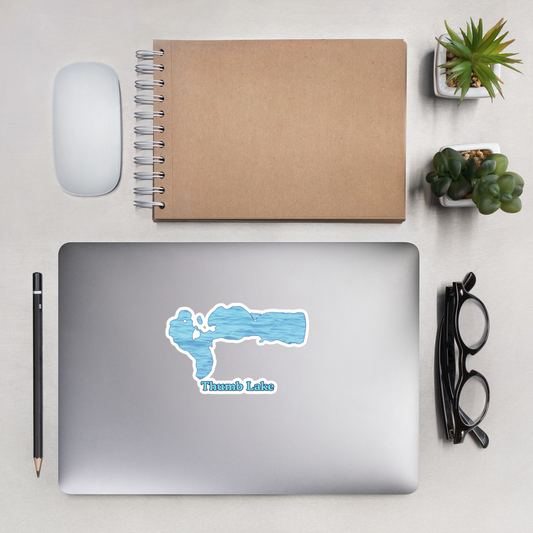Thumb Lake Stickers in two sizes
