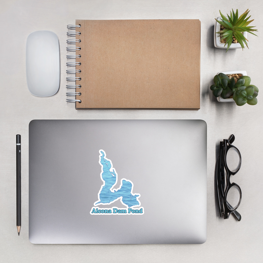 Alcona Dam Pond Stickers in two sizes