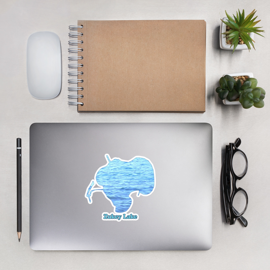 Zukey Lake Stickers in two sizes