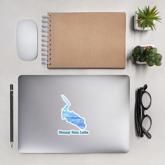 Bunny Run Lake Stickers in two sizes