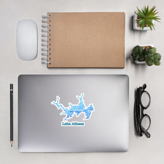 Lake Athens Stickers in two sizes