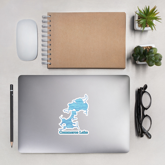 Commerce Lake Stickers in two sizes