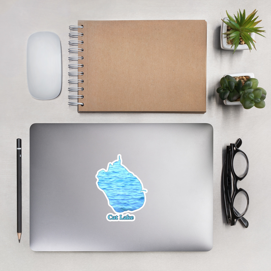Cat Lake Stickers in two sizes