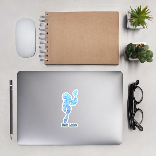 Elk Lake Stickers in two sizes
