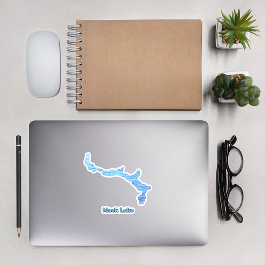 Mack Lake Stickers in two sizes