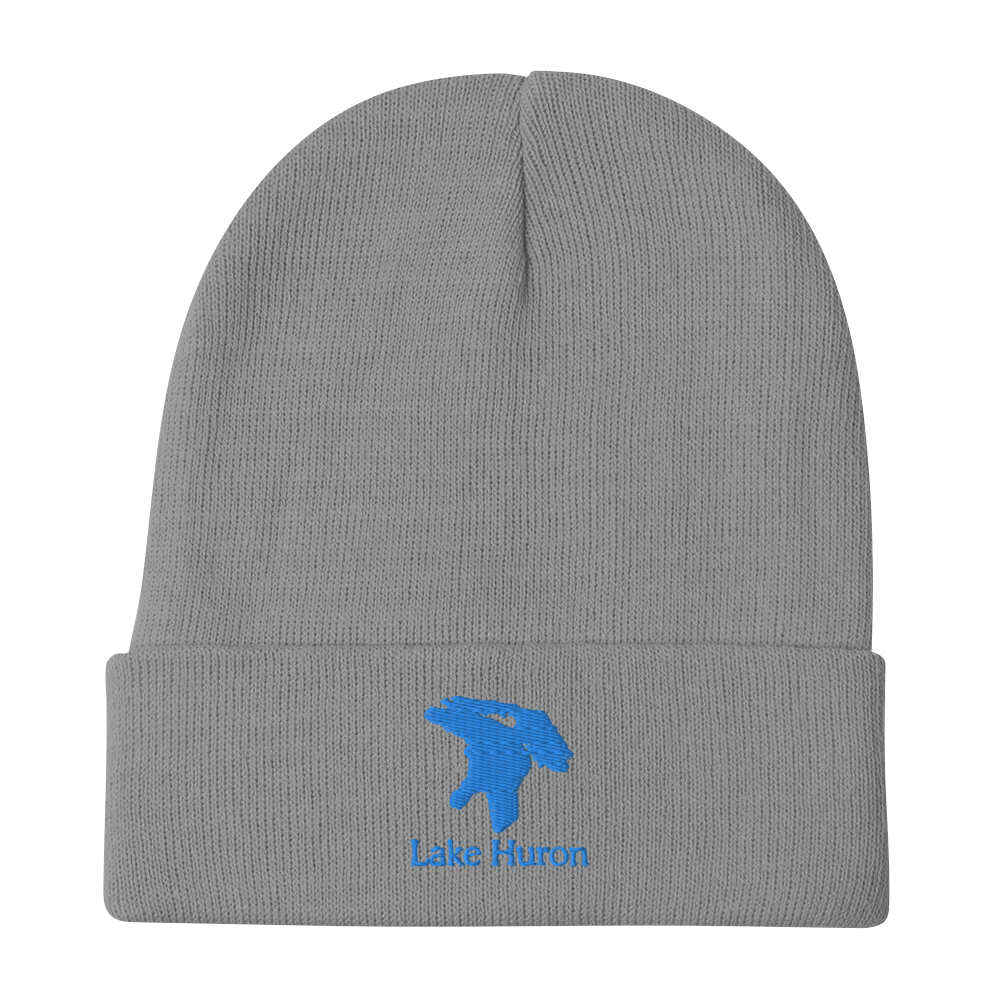 Lake Huron Embroidered Beanie Hat