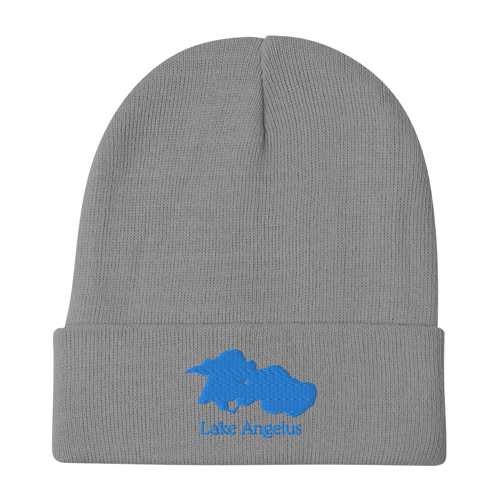 Embroidered Beanie with Lake Angelus