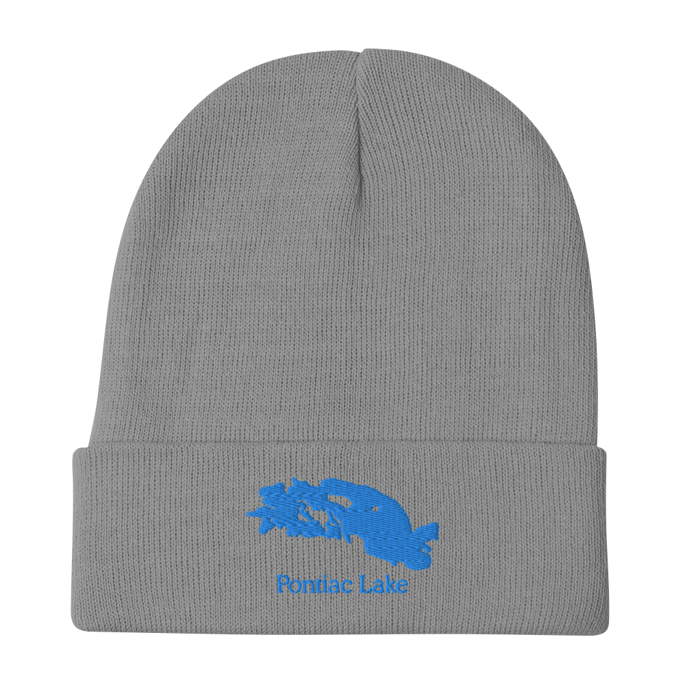 Embroidered Beanie with Pontiac Lake