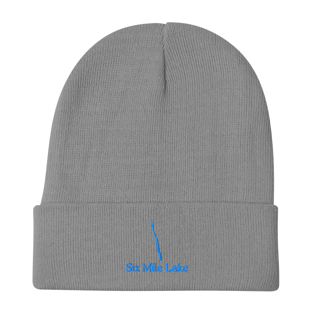 Six Mile Lake Embroidered Beanie Hat