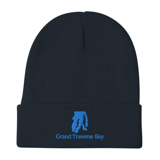 Grand Traverse Bay Embroidered Beanie Hat