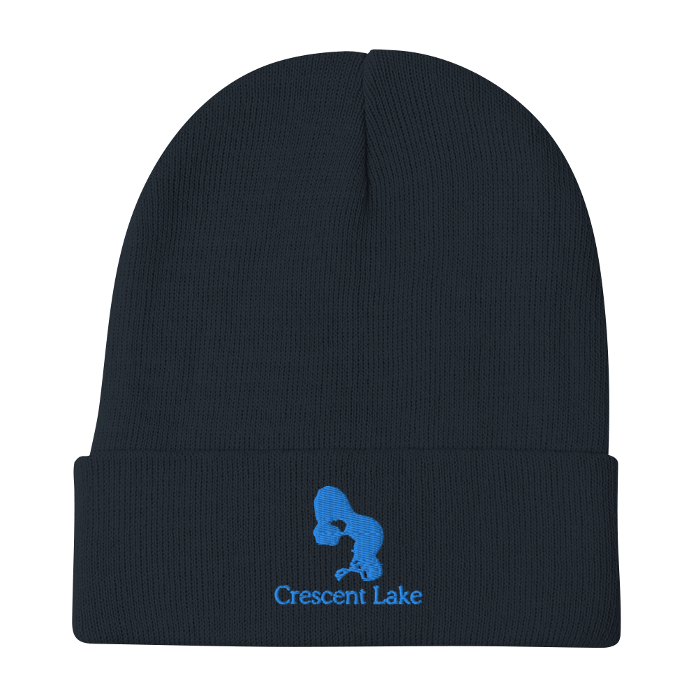 Crescent Lake Embroidered Beanie Hat