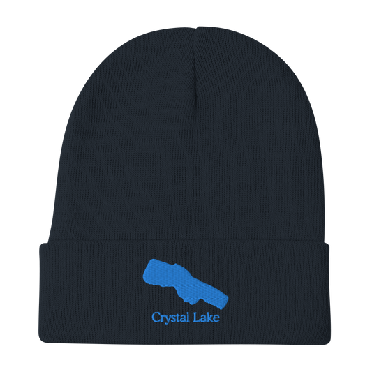 Crystal Lake Embroidered Beanie Hat