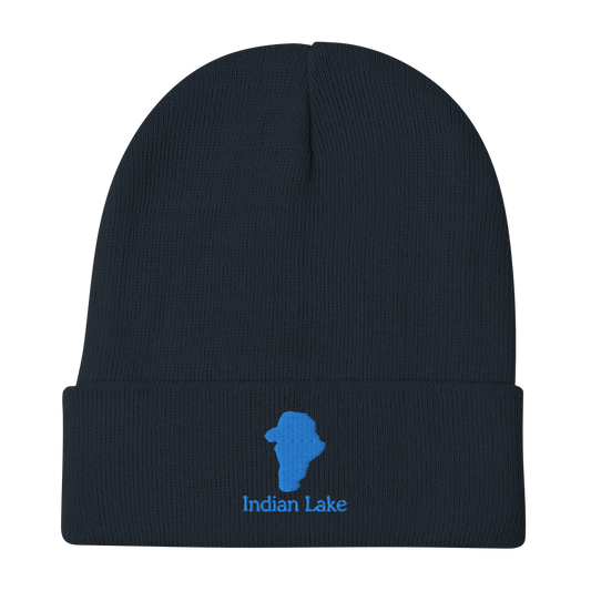 Indian Lake Embroidered Beanie Hat