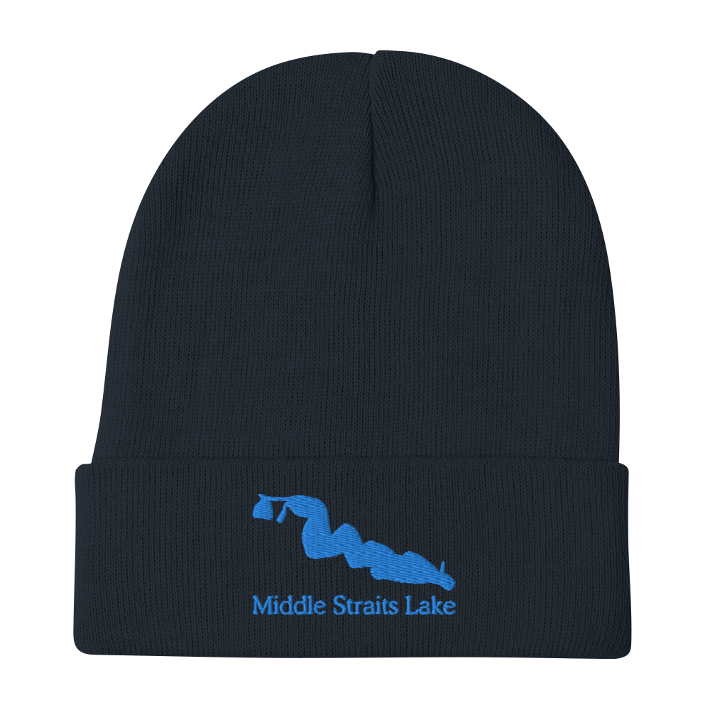 Middle Straits Lake Embroidered Beanie Hat