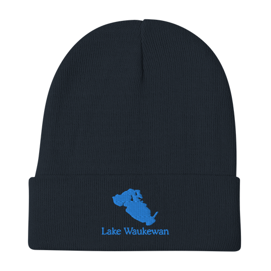 Lake Waukewan Embroidered Beanie Hat