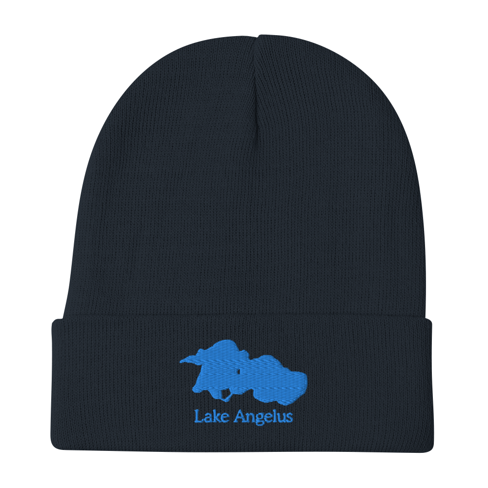 Embroidered Beanie with Lake Angelus