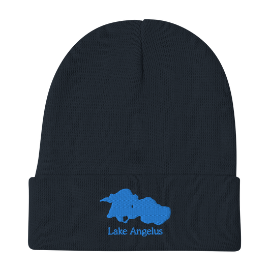 Embroidered Beanie with Lake Angelus