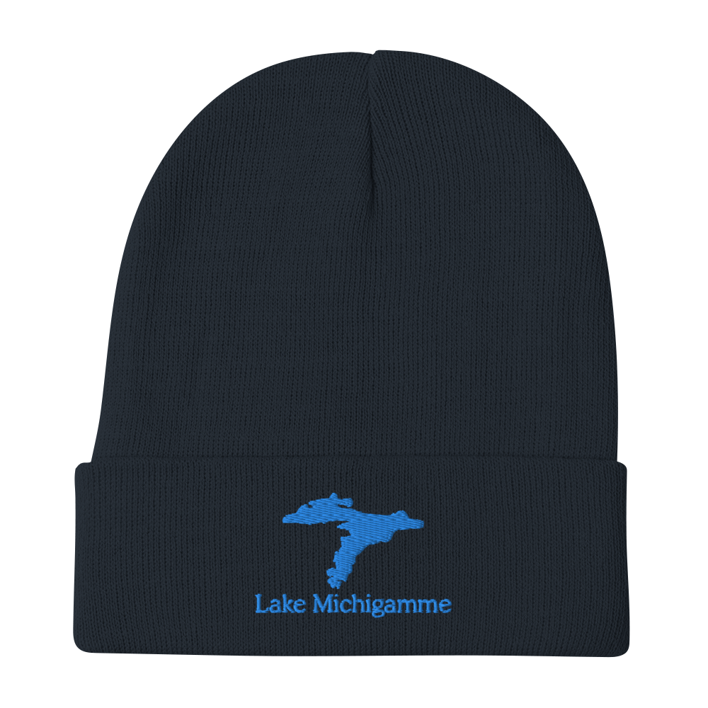 Lake Michigamme Embroidered Beanie Hat