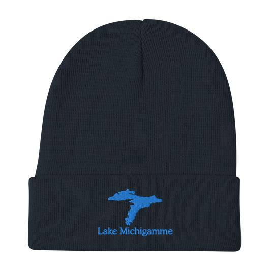 Lake Michigamme Embroidered Beanie Hat