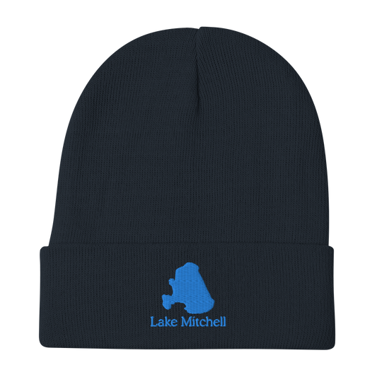 Lake Mitchell Embroidered Beanie Hat