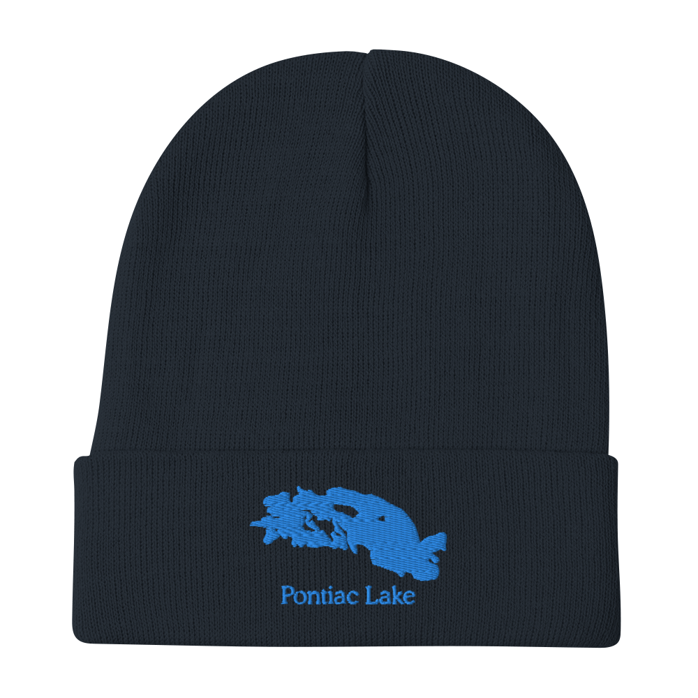Embroidered Beanie with Pontiac Lake