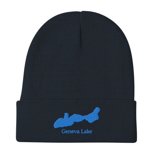 Geneva Lake Embroidered Beanie Hat