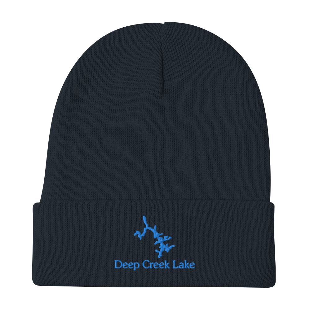 Embroidered Beanie with Deep Creek Lake