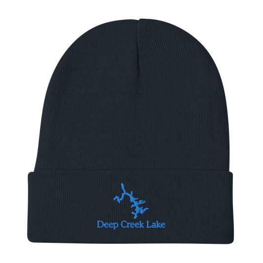 Embroidered Beanie with Deep Creek Lake