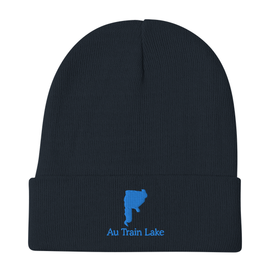 Au Train Lake Embroidered Beanie Hat