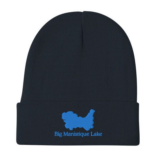 Big Manistique Lake Embroidered Beanie Hat