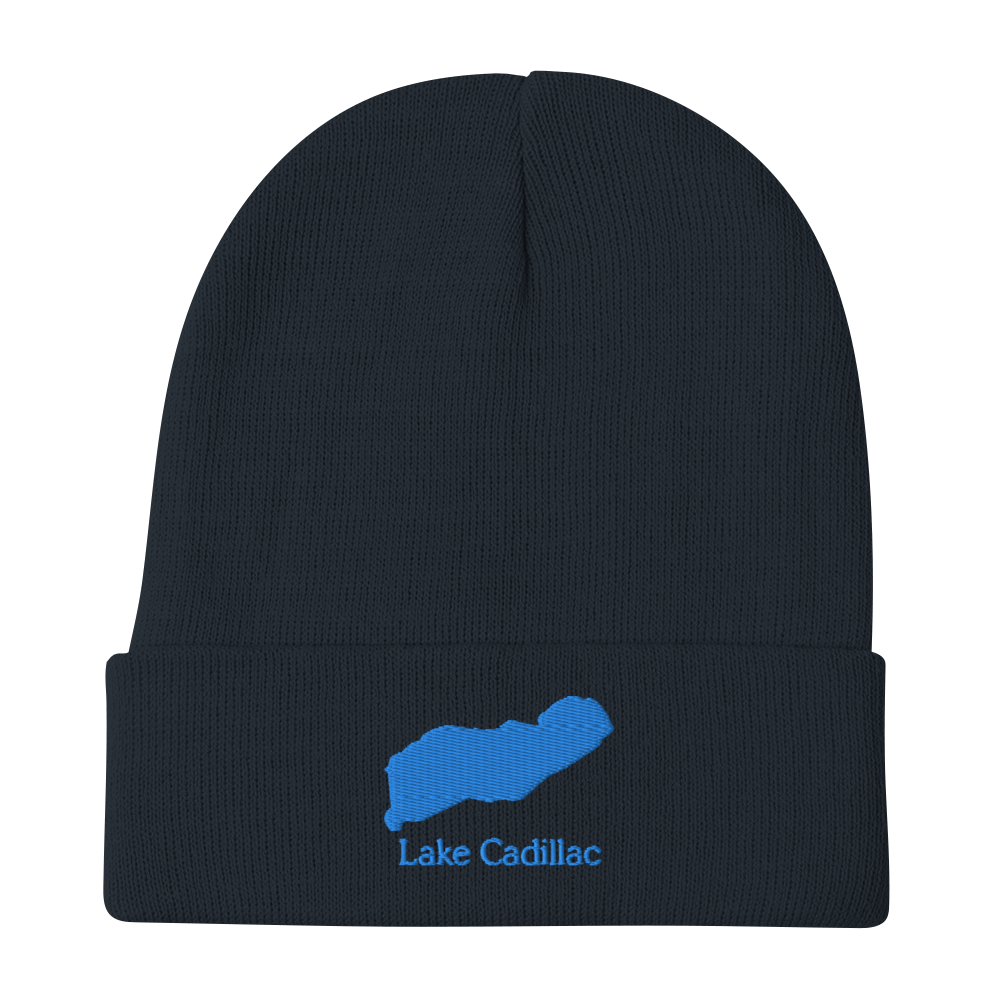 Embroidered Beanie with Lake Cadillac