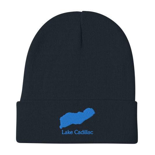 Embroidered Beanie with Lake Cadillac