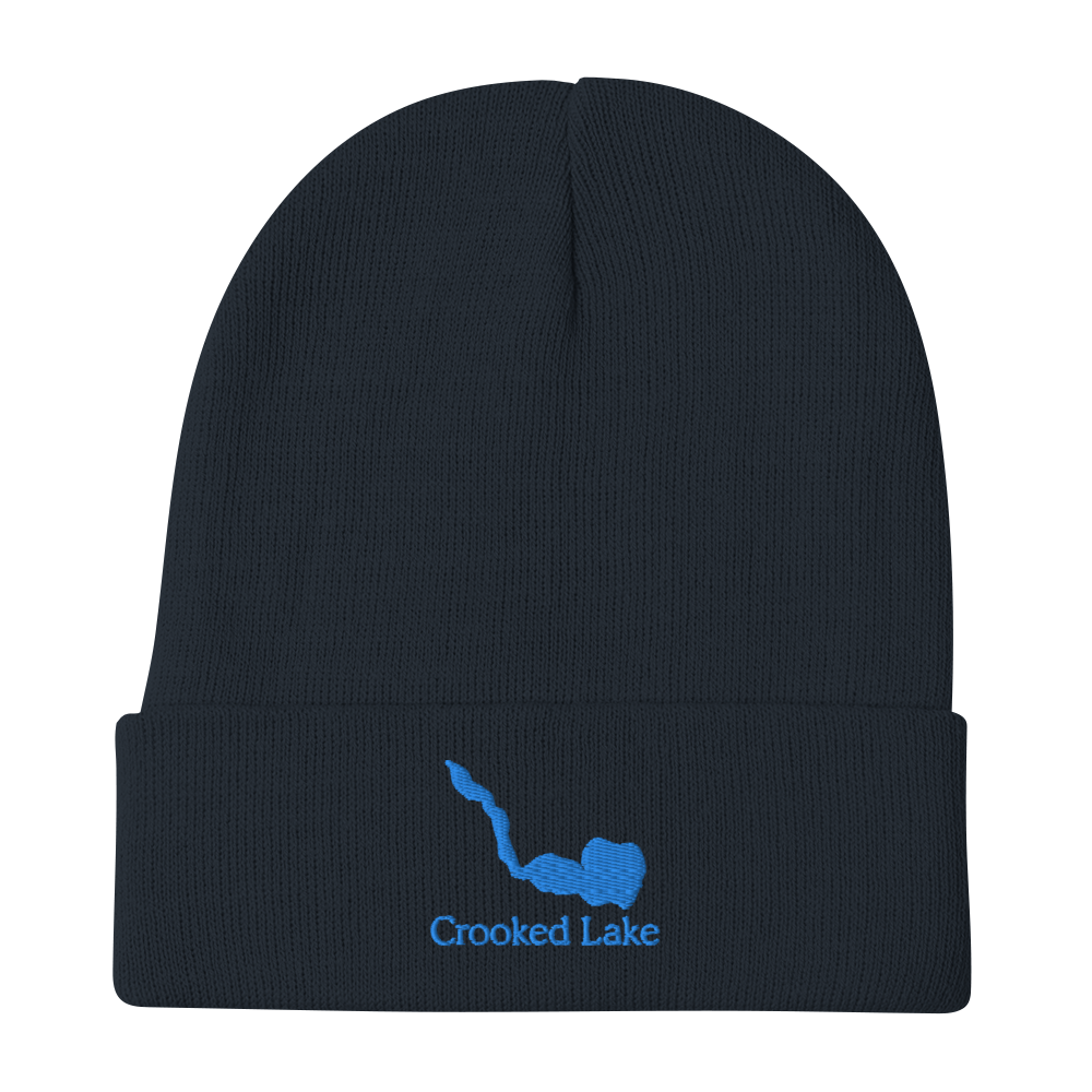 Crooked Lake Embroidered Beanie Hat