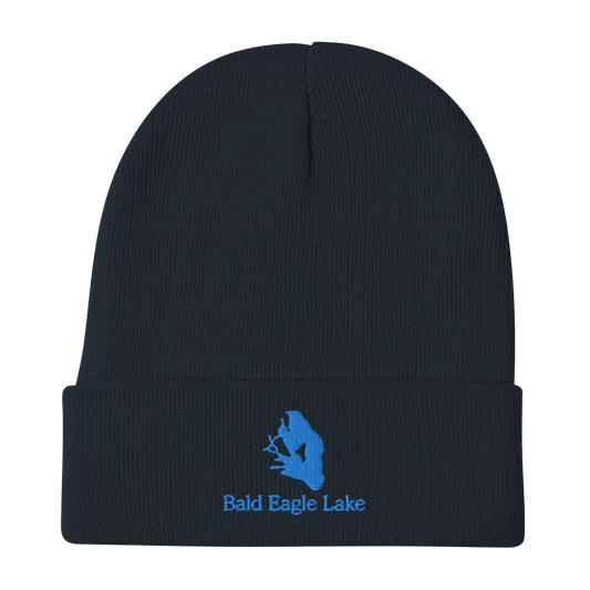 Bald Eagle Lake Embroidered Beanie Hat
