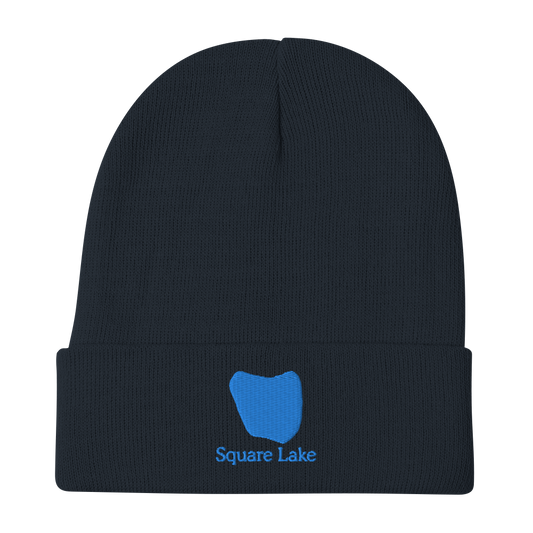 Square Lake Embroidered Beanie Hat