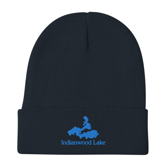 Indianwood Lake Embroidered Beanie Hat