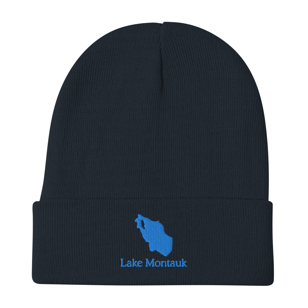 Lake Montauk Embroidered Beanie Hat