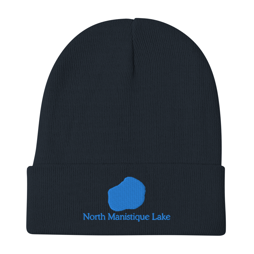 North Manistique Lake Embroidered Beanie Hat