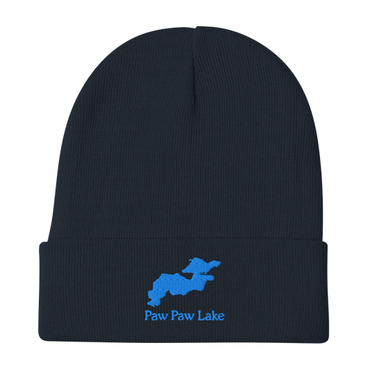 Paw Paw Lake Embroidered Beanie Hat