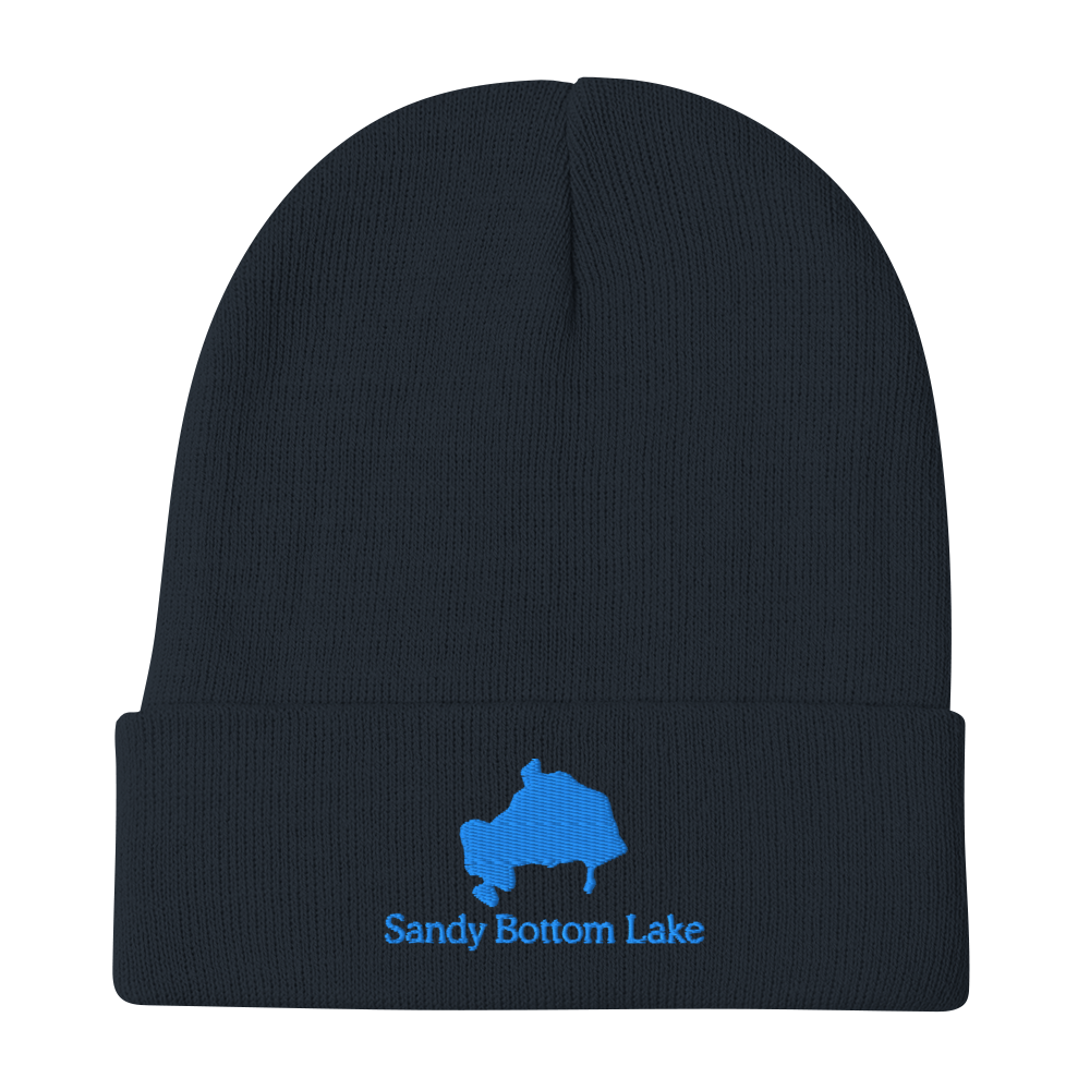 Sandy Bottom Lake Embroidered Beanie Hat